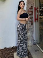 falda elegante con estampado de leopardo para mujer, faldas Maxi, ropa Y2K para oficina, Club, fiesta, ropa de calle informal, venta al por mayor, 2025 - details 46