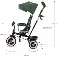 Triciclo Evolutivo, Bicicleta Sin Pedales, Bicicleta Bebe, Plegable, Para Niños, Cinturón, Con Accesorios, Portavasos, Cesta, 9 Meses a 25 kg, Verde - details 7