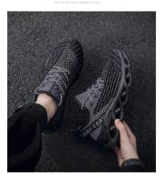 Zapatillas de correr para hombre, zapatos ligeros de suela gruesa para exteriores, calzado de entrenamiento para caminar - details 4