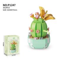 Bloques de Construcción de Cactusas Flor Eterna Bonsái Árbol Jardines Románticos Ladrillos DIY - details 11