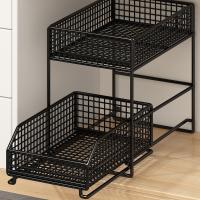 Estante de Almacenamiento de Cocina de 2 Niveles, Mueble Deslizante Multiusos para Electrodomésticos, Organizador de Baño con Cajones, Ahorro de Espacio - details 5
