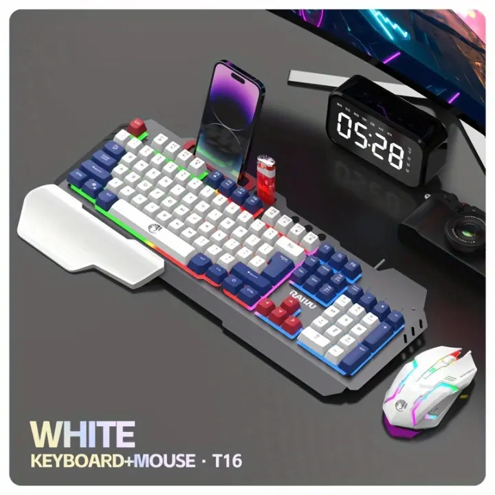 Teclado y Ratón Luminoso de Metal Accesorios de Electrónica para Juegos - 1