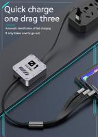 Cable de carga rápida estilo Mech, 3 en 1, 6A, 66W, Cable de carga retráctil portátil, línea de cargador tipo C, Micro USB para iPhone, Xiaomi, Huawei, Android - details 5