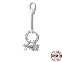 Colgante de plata de ley 925 para mujer, llavero pequeño compatible con pulsera Pandora Original, fabricación de joyas, regalo - details 2