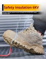 Zapatos de Seguridad Inflexibles Punta de Acero, Botas de Trabajo Anti-Golpes y Anti-Pinchazos, Zapatos Protectores Bajos con Aislamiento para Soldador de 6KV Zapatillas de Moda para Hombres - details 7
