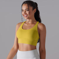 Sujetador de yoga para mujer, ropa interior que absorbe los golpes, correas cruzadas para los hombros, top corto Fiess, deportes a prueba de golpes - details 38