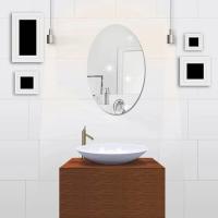 Pegatina de Espejo de Pared Extraíble 3D Diseño Ovalado Ideal para Baño Decoración del Hogar - details 2