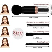 Juego de Brochas de Maquillaje Retráctil, Mini Cepillo Cosmético Facial Portátil, 4 en 1 - details 2