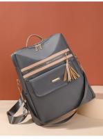 Mochila De Trabajo ligera para mujer, morral de viaje informal, resistente al agua, color negro y rosa - details 11