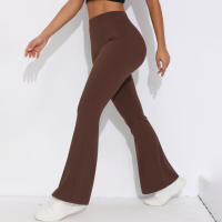 Hamidou-pantalones acampanados de Yoga para mujer, Leggings para Fitness, pantalones de cintura alta para levantar el trasero, pantalones de secado rápido para ciclismo y Fitness - details 4