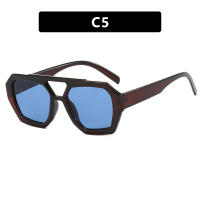 Gafas de sol irregulares de doble haz 2023 nuevas gafas de sol retro con personalidad gafas de sol de tendencia de celebridades de internet - details 0