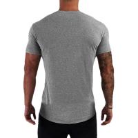 Camiseta interior de Fitness para hombre, camisa de manga corta de algodón con estampado cruzado personalizado para correr, gimnasio, culturismo, entrenamiento - details 6