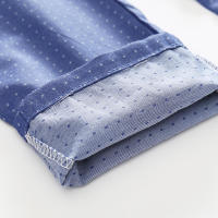 Conjunto de tres piezas de moda infantil para otoño: chaleco, traje formal para niños, cárdigan de manga larga de algodón con boutonniere. - details 11