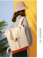 Mochila impermeable para ordenador portátil, de gran capacidad bolso de hombro, bolso de viaje portátil para mujer, Color de contraste - details 20