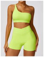 Pantalones cortos de Yoga de cintura alta para mujer, mallas cortas de realce de barriga para Fitness, gimnasio, correr - details 11