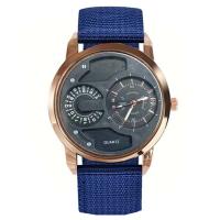 Reloj de Pulsera de Cuarzo Automático Estilo Casual de Moda para Hombres Correa de Nylon Negro - details 17