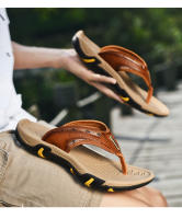 Sandalias de Cuero de Vaca para Hombres Zapatos de Playa de Tamaño Grande con Antideslizante y Resistente al Desgaste Ropa Exterior Diaria - details 24