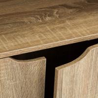 Estantería de Madera, Librería con Puerta y Compartimentos Abiertos, Mueble almacenaje, Organizador,en Color Natural de 119x29x59 cm para Estudio,Dormitorio,Salón, Oficina y Biblioteca - details 4