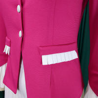 Conjunto de dos piezas de pantalón de pierna ancha plisado y top de manga acampanada de nueva moda de primavera para mujer D553 - details 9