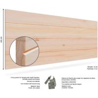 Gabo de Madera Rústico Vintage para Cama (145 x 44 cms.) Estilo Nórdico Crudo sin Pintar - details 54