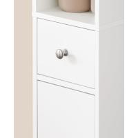 Mueble de Baño de Alto Estante Armario con 2 Puertas y Cajón Blanco Tamaño 20 x 20 x 180 cm - details 73