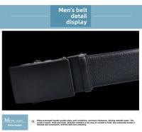 Cinturón de Cuero de Lujo para Hombres Hebilla Automática Diseño de Negocios de Moda - details 5