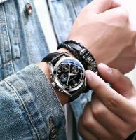 Reloj de Cuarzo de Fecha de Lujo Premium Reloj Deportivo para Hombres a Prueba de Agua con Brillo - details 11