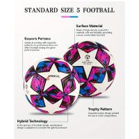 MYOKIA-Balón de fútbol de cuero, diseño sin costuras, tamaño estándar 5, duradero y duradero, 1 Pieza - details 1