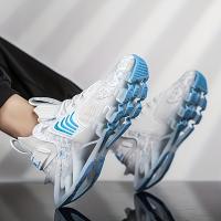 Zapatillas Blade para Hombre, Zapatos Deportivos Informales, Color Sólido, Calzado Deportivo para Todas Las Estaciones, Cordones, Parte Superior de Tela, Interior de Malla, Suela de Goma, Punta Redonda, Plantilla de Tela - details 4