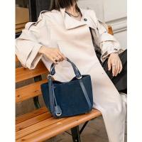 Bolso de Tote Mate Azul Vintage-Inspired Cruzado Chic con Correa Desmontable - details 6