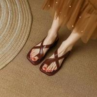 Nuevas sandalias romanas de fondo plano con suela de goma antideslizante, zapatos de mujer de moda - details 16