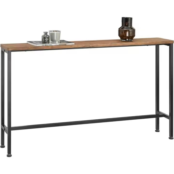 Mesa de Entrada Recibidor Mesa de Consola MDF y Hierro 120 x 80 x 20 cm FSB19-XL-N ES - 1