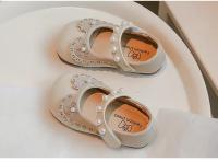 Zapatos de cuero de estilo coreano para niños y niñas, calzado de princesa con lazo de perlas, antideslizante, versátil, elegante, 2024 - details 13
