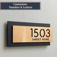 Placa de puerta moderna personalizada, número de casa cortado en 3D, dirección de calle, letras de casa para casas, hoteles, villas, oficinas, bares y - details 0