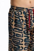 Pantalón en lino imprimé Tribal Boho para hombres, en algodón, décontracté, con cordón de serrage, para deportes al aire libre, curso à pied, sorpresa, été - details 13