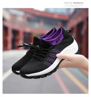 Zapatos para caminar de marca para mujer, zapatillas de deporte con calcetines de punto transpirables, zapatos cómodos para lactancia, zapatos deportivos con plataforma informales - details 23