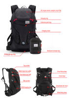 Mochila Plegable Portátil para Hombres y Mujeres Ligera para Acampar al Aire Libre Deportes de Senderismo Viajes Bolsas de Camping - details 3