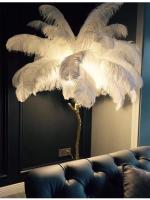 Lámpara de pie con plumas, luminaria moderna para sala de estar, restaurante, oficina, dormitorio, decoración de plumas - details 6