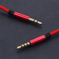Macho de 3,5 mm a conector de 3,5 mm, enchufe chapado en oro, línea de altavoz trenzado de nailon, control de volumen, cable auxiliar, cable auxiliar para coche, cable de audio - details 3
