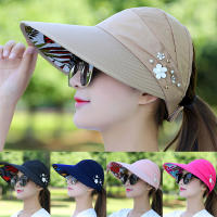 Moda para mujer señoras vacaciones de verano ala ancha sombrero para el sol plegable Anti-UV gorras con visera de playa sombreros casuales - details 0