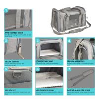 Mochilas para mascotas, bolsas de bordes blandos, bolsas de viaje para perros y gatos, vehículos de viaje para perros pequeños - details 2
