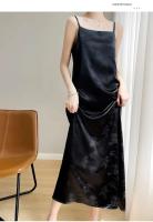 Vestido de temperamento para mujer, vestido de satén de ácido acético, falda con tirantes de alto sentido, nuevo verano - details 17