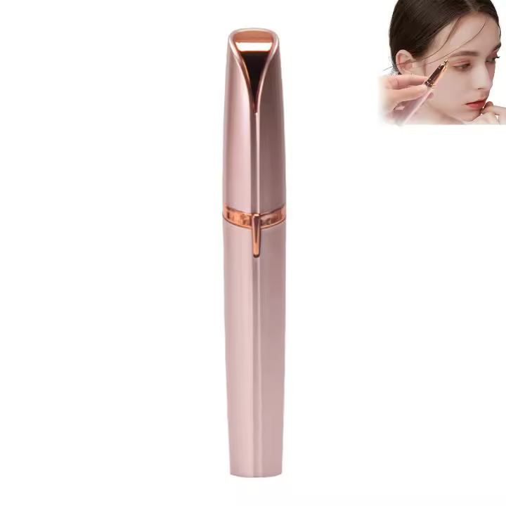 Recortador de cejas eléctrico USB, afeitadora de depilación de cejas indolora para cara, cejas, labios Fuzz de melocotón - 1