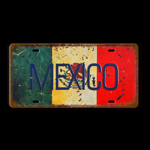 Placa de estaño para decoración de Bar, letrero de Metal, Bandera de país de Alemania, EE. UU., placa de matrícula para pared, hogar, restaurante artesanal, Francia, Rusia, España - 1