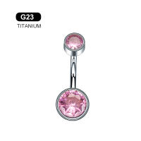 Piercing para ombligo de titanio G23, Bola de ombligo, estilo de moda, piercing de ópalo de circón, anillos para ombligo, 1 ud. - details 4