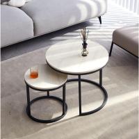 Conjunto de Mesa de Centro Redondo de Madera Tables de Café y Té-Claro - details 15