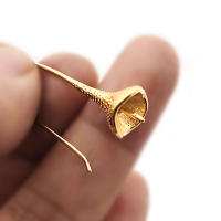 Latón color oro de 18 quilates, compatible con cuentas de medio agujero con ganchos de medio pasador para pendientes, joyería de alta calidad, accesorios para manualidades. - details 67