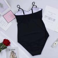Trajes de baño de una pieza con estampado floral para mujer, traje de baño cerrado de talla grande, con elevador, para piscina y playa - details 16