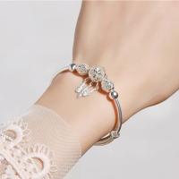 Brazalete de plata de ley 925 de tamaño ajustable, atrapasueños, borla, pluma, cuentas redondas, pulsera, joyería para mujer, boda - details 1