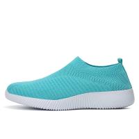 Zapatos de calcetines transpirables para mujer, zapatillas deportivas suaves para caminar, informales, a la moda, color azul - details 12